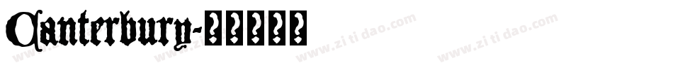 Canterbury字体转换