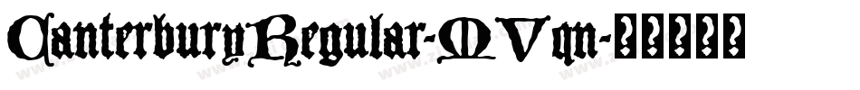 CanterburyRegular-MVqn字体转换