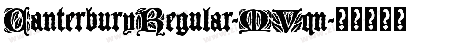 CanterburyRegular-MVqn字体转换