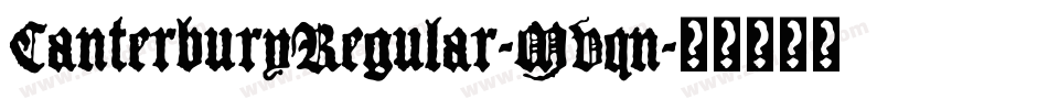 CanterburyRegular-MVqn字体转换