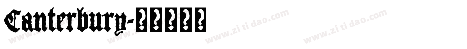 Canterbury字体转换