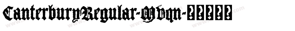 CanterburyRegular-MVqn字体转换