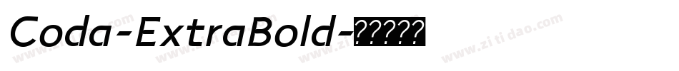 Coda-ExtraBold字体转换