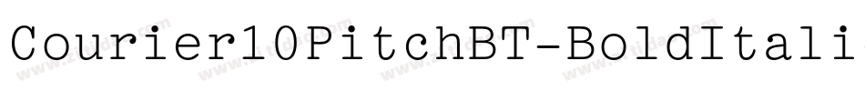 Courier10PitchBT-BoldItalic字体转换
