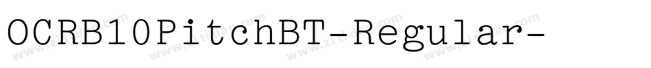 OCRB10PitchBT-Regular字体转换