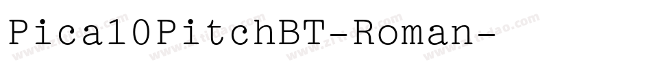Pica10PitchBT-Roman字体转换