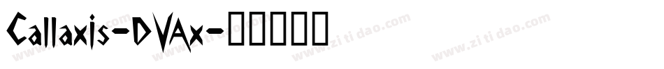Callaxis-DVAx字体转换