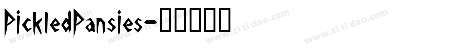 PickledPansies字体转换