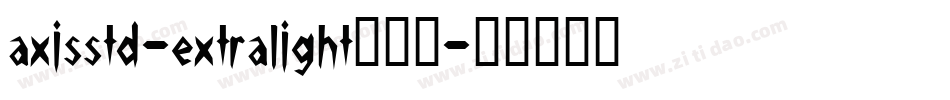 axisstd-extralight转换器字体转换
