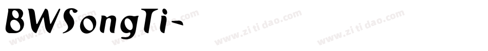 BWSongTi字体转换