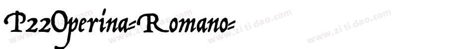P22Operina-Romano字体转换