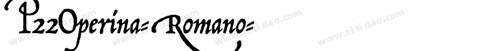 P22Operina-Romano字体转换