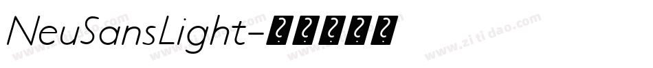 NeuSansLight字体转换