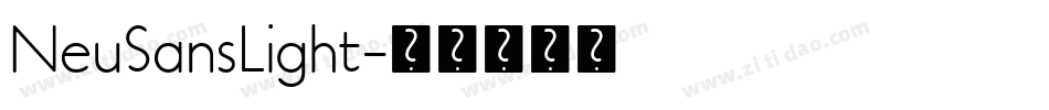 NeuSansLight字体转换