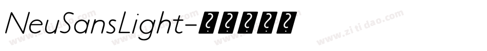 NeuSansLight字体转换