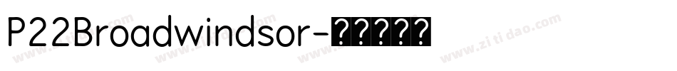 P22Broadwindsor字体转换