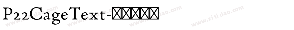 P22CageText字体转换
