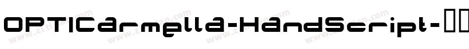 OPTICarmella-HandScript字体转换
