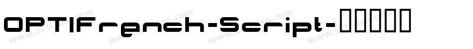 OPTIFrench-Script字体转换