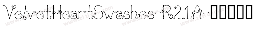 VelvetHeartSwashes-R21A字体转换