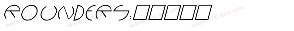 ROUNDERS字体转换