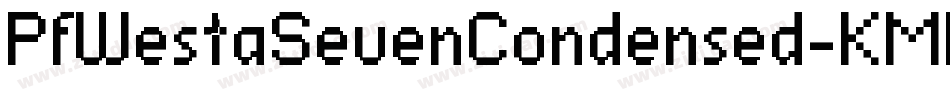 PfWestaSevenCondensed-KMBy字体转换