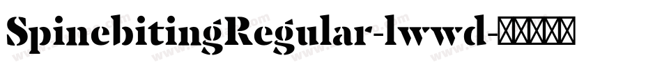 SpinebitingRegular-lwwd字体转换