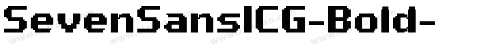 SevenSansICG-Bold字体转换