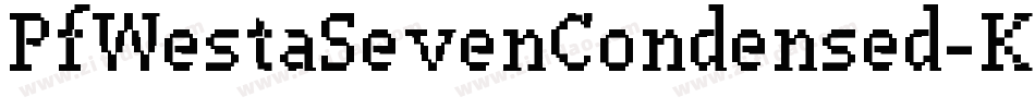 PfWestaSevenCondensed-KMBy字体转换