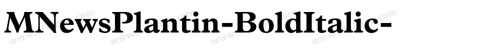 MNewsPlantin-BoldItalic字体转换