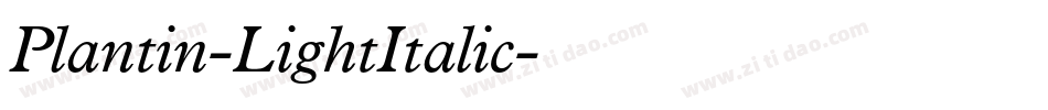 Plantin-LightItalic字体转换