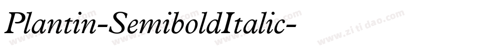 Plantin-SemiboldItalic字体转换