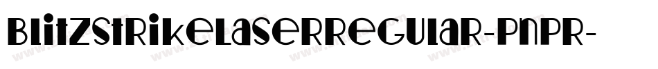 BlitzstrikeLaserRegular-PnPr字体转换