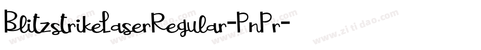 BlitzstrikeLaserRegular-PnPr字体转换