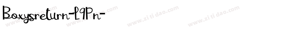 Boxysreturn-L9Pn字体转换