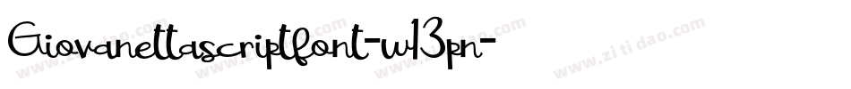 Giovanettascriptfont-w13pn字体转换
