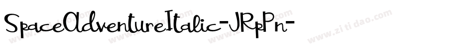 SpaceAdventureItalic-JRpPn字体转换