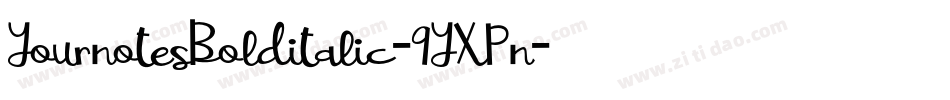 YournotesBolditalic-9YXPn字体转换