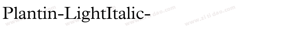Plantin-LightItalic字体转换