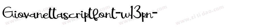 Giovanettascriptfont-w13pn字体转换