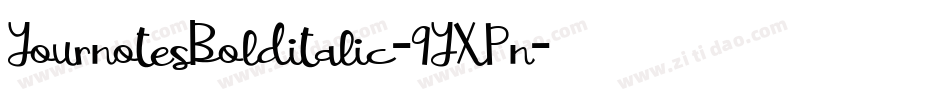 YournotesBolditalic-9YXPn字体转换