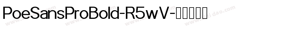 PoeSansProBold-R5wV字体转换