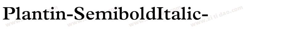 Plantin-SemiboldItalic字体转换