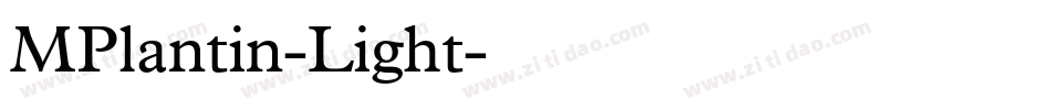 MPlantin-Light字体转换