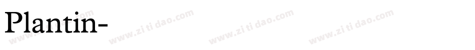 Plantin字体转换