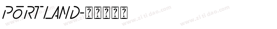 PORTLAND字体转换