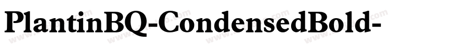 PlantinBQ-CondensedBold字体转换