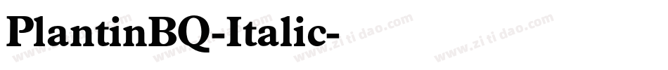 PlantinBQ-Italic字体转换