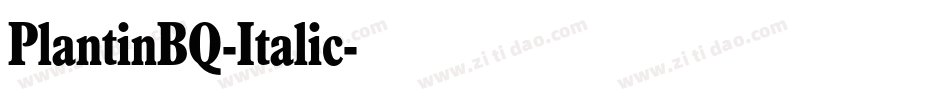 PlantinBQ-Italic字体转换