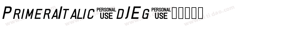 PrimeraItalic-dJEg字体转换